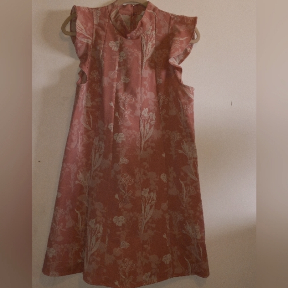 BCBGeneration Peach Floral Dress- Small